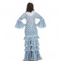 Disfraz de Sevillana Azul Claro para mujer espalda