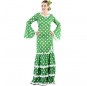Disfraz de Sevillana verde con lunares para mujer