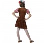 Disfraz de Tirolesa Oktoberfest marrón para niña Espalda
