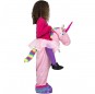 Disfraz de Unicornio Rosa a hombros para niños perfil