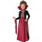 Disfraz de Vampiresa gótica roja para niña
