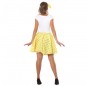 Disfraz de Pin Up Años 60 Amarillo para mujer espalda