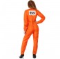 Disfraz de Prisionera con uniforme naranja para mujer Espalda