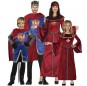 Grupo Reyes medievales con capa roja 