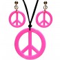 Kit rosa de accesorios neón Hippie packaging