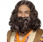 Set Peluca y barba Hippie