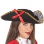 Sombrero pirata negro con lazo