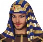 Tocado de Faraón egipcio dorado y azul