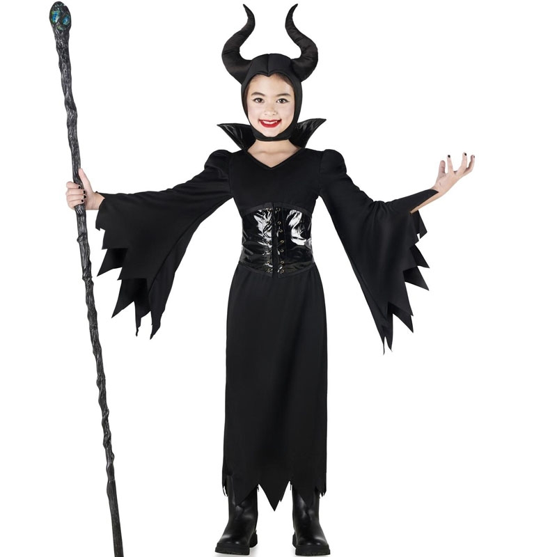 Disfraz Villana Malefica para Nina Envio Halloween en 24h