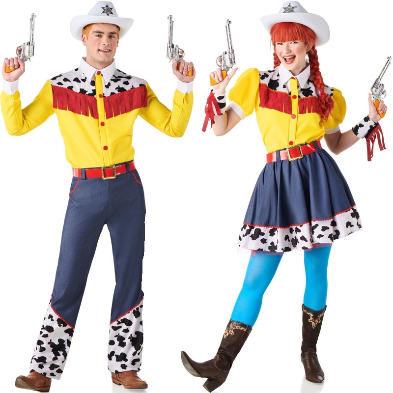 Disfraz de pareja de Woody y Jessie de Toy Story para adulto