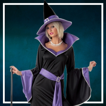 Disfraz Carnaval Disfraces de Halloween Bruja de mujer Retro Ropa