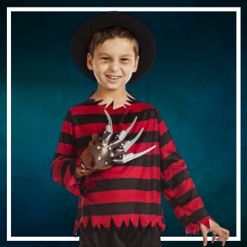 Compra online los disfraces Halloween de Freddy Krueger infantiles