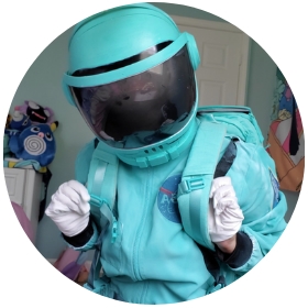 Disfraz de astronauta con casco para adultos y niños, traje de Cosplay, Día  de los niños