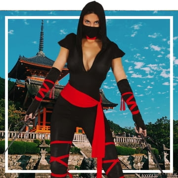 Disfraz de Ninja Rojo con Accesorios Infantil